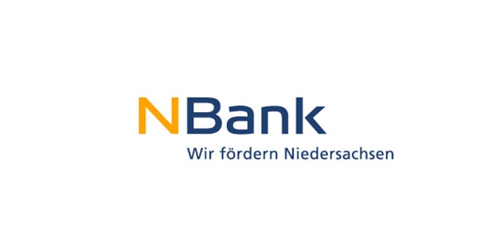 Logo der NBank mit dem Slogan Wir fördern Niedersachsen.